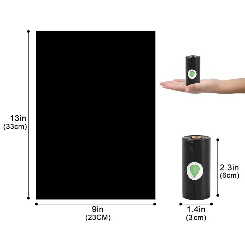 Pet poop bag custom packaging  eco-friendly plastic garbage bag dog poop pick up bag