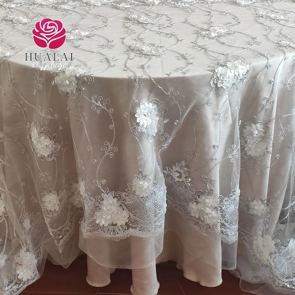 FABRIC MADE IN CHINA RECTANGLE BLUE wedding decoration embroidery table cloth chair covers for couple table
