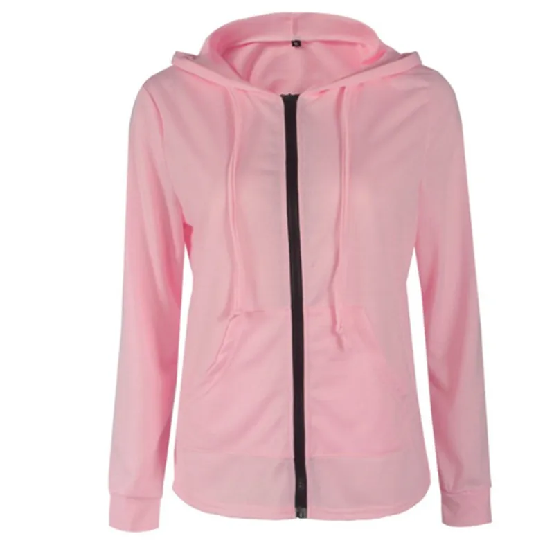 OEM Custom Wholesale Women Hoodies Sweatshirts  Autumn Top Quality Zipper Hoodies Long Sleeves Slim Fit Zipper Hoodie