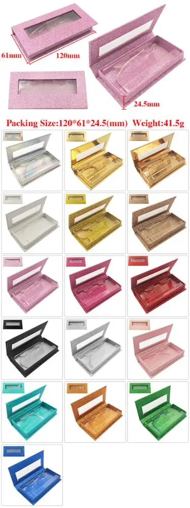 qingdao luxury strip eyelash package case with window red paper empty lash holder box