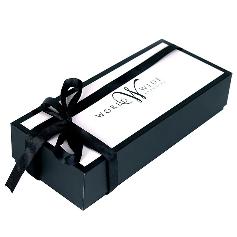 Custom Luxury Rigid Cardboard Folding Magnetic Packaging Clothes Magnetic Gift Box With Ribbon Packaging Magnetic Box