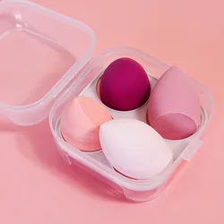 Colorful Face Sponge Sets Egg Facial Sponge Beauty Facial Blenders Puff Foundation Makeup Sponge With Case