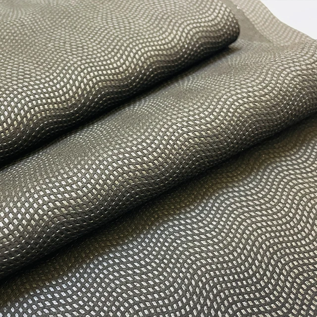 High Tenacity Durable Electric Conduction Earth Pattern Microfiber For Gloves