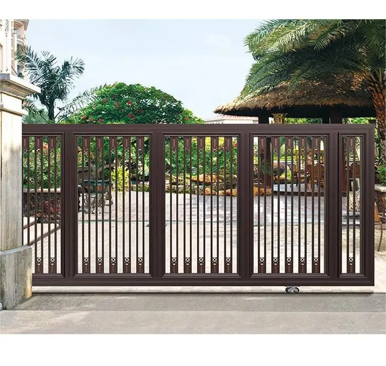 LongTai hot sale simple luxury cast main wrought metal iron gate door with grill fence design for house