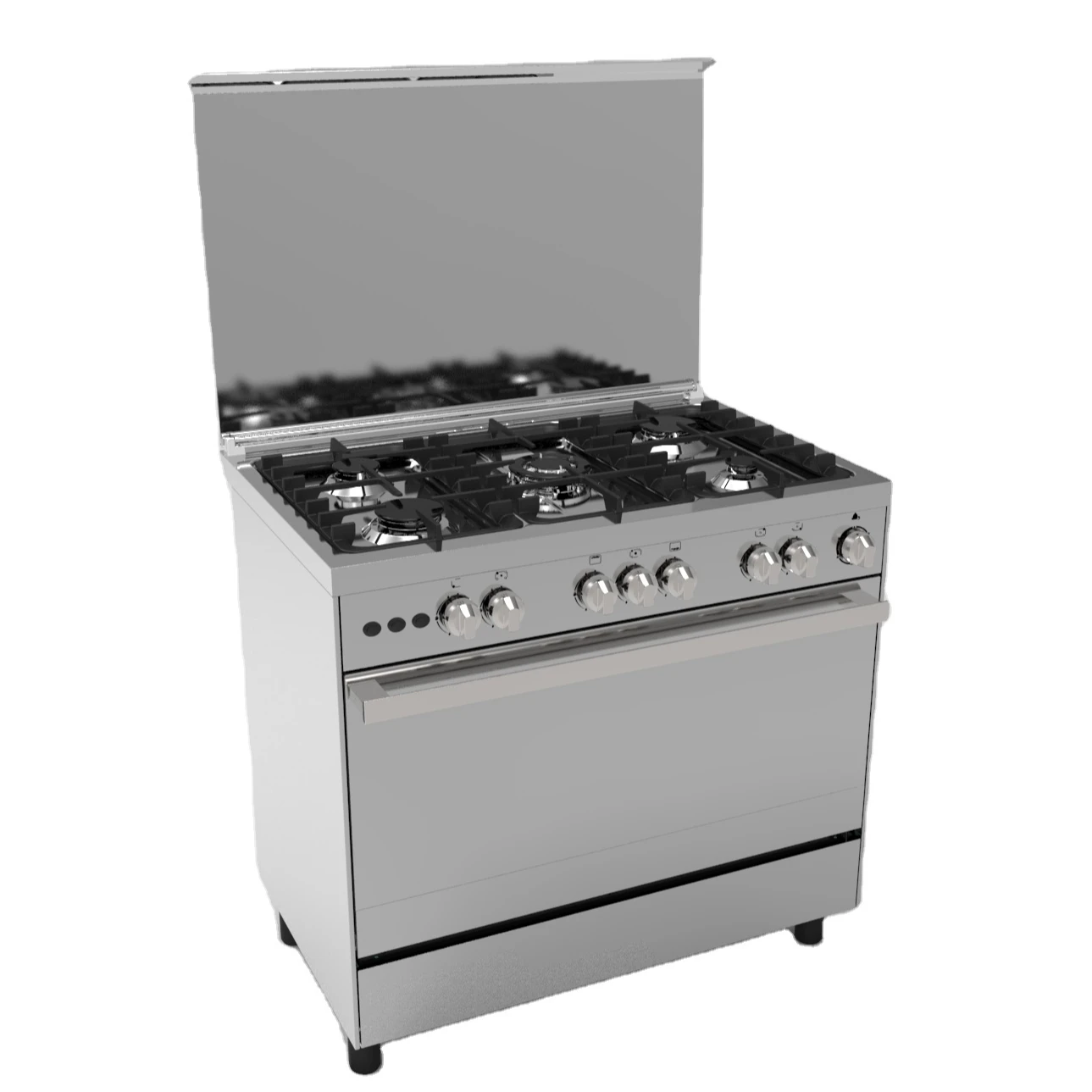 5 газовых горелок 36 дюймов газовая плита диапазон с двойной в Пакистане жарки вентилятор как kiichen капюшон