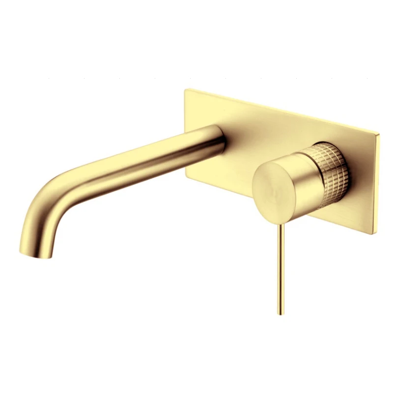 Modern Wholesales Wall-Mounted Nickel Black Gold Brass Basin Faucet Wall Mounted Concealed Basin Mixer
