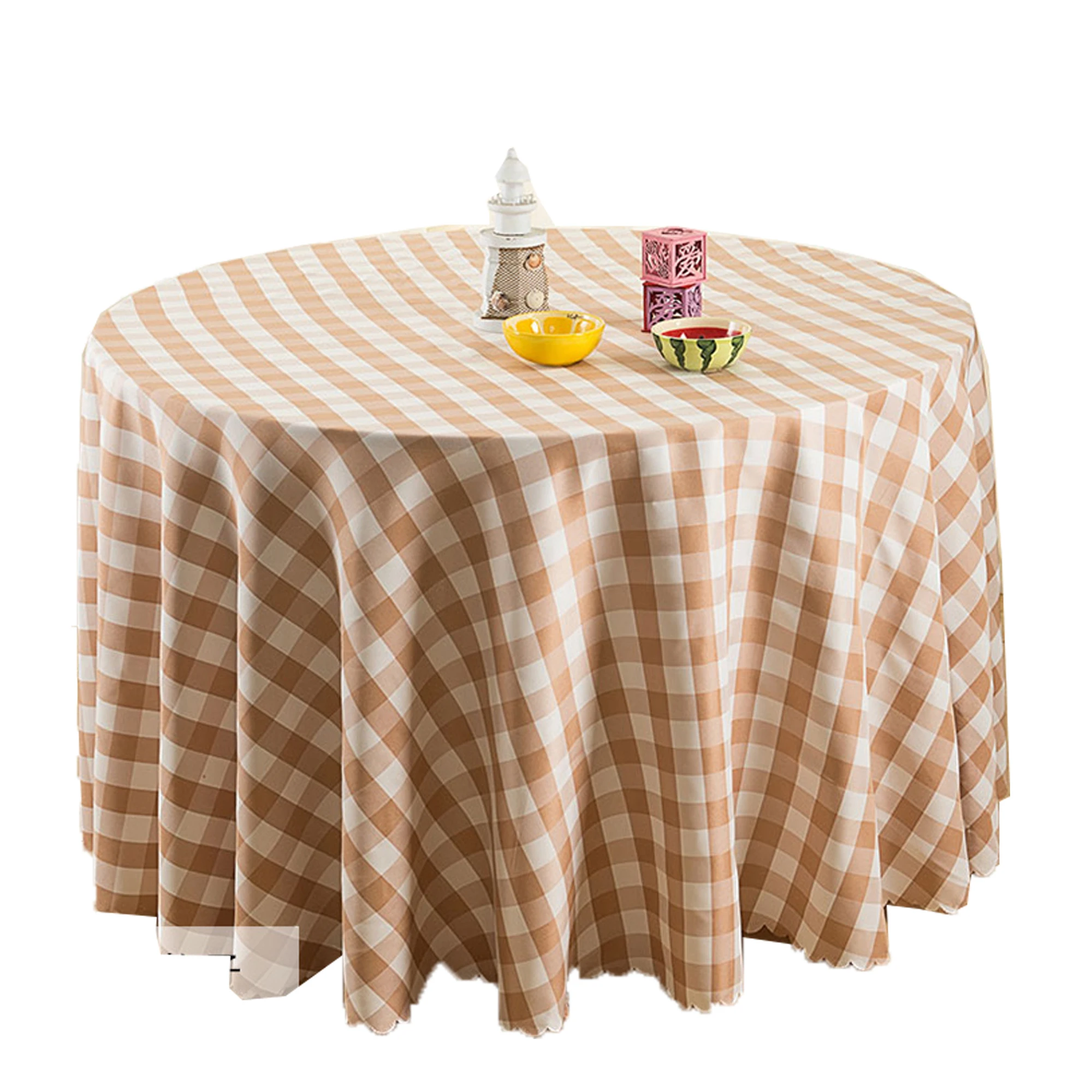 Checkered Rectangle and Round Tablecloth Wipe Clean Table Cover for Dining Table Holiday Picnic Kitchen Washable Tablecloth