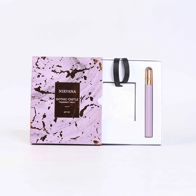 M&sense Gift Box Home Aroma Hanging Scented Ceramic Stone with 10ml Essential Oil