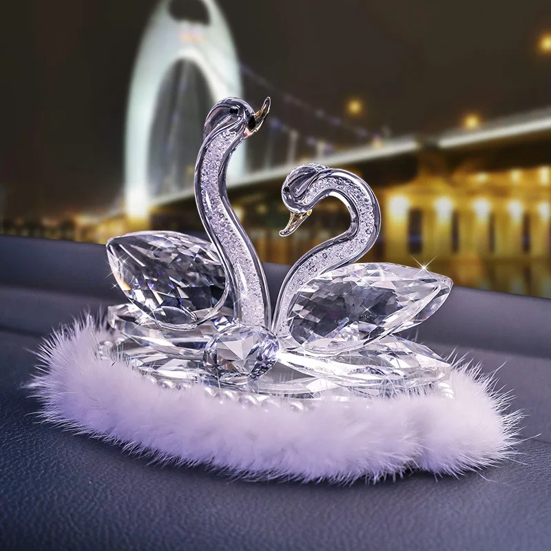 Swan Crystal Car Accessories Creative Car Interior Decoration Items Accessories