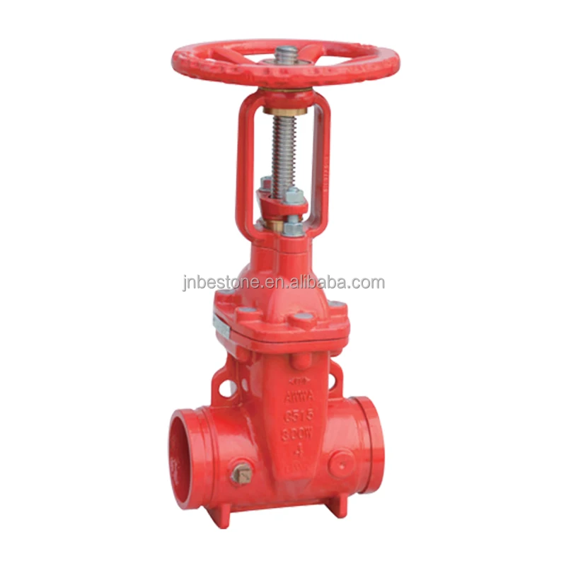 Grooved Resilient OS&Y fire Gate Valve ductile iron fire valves