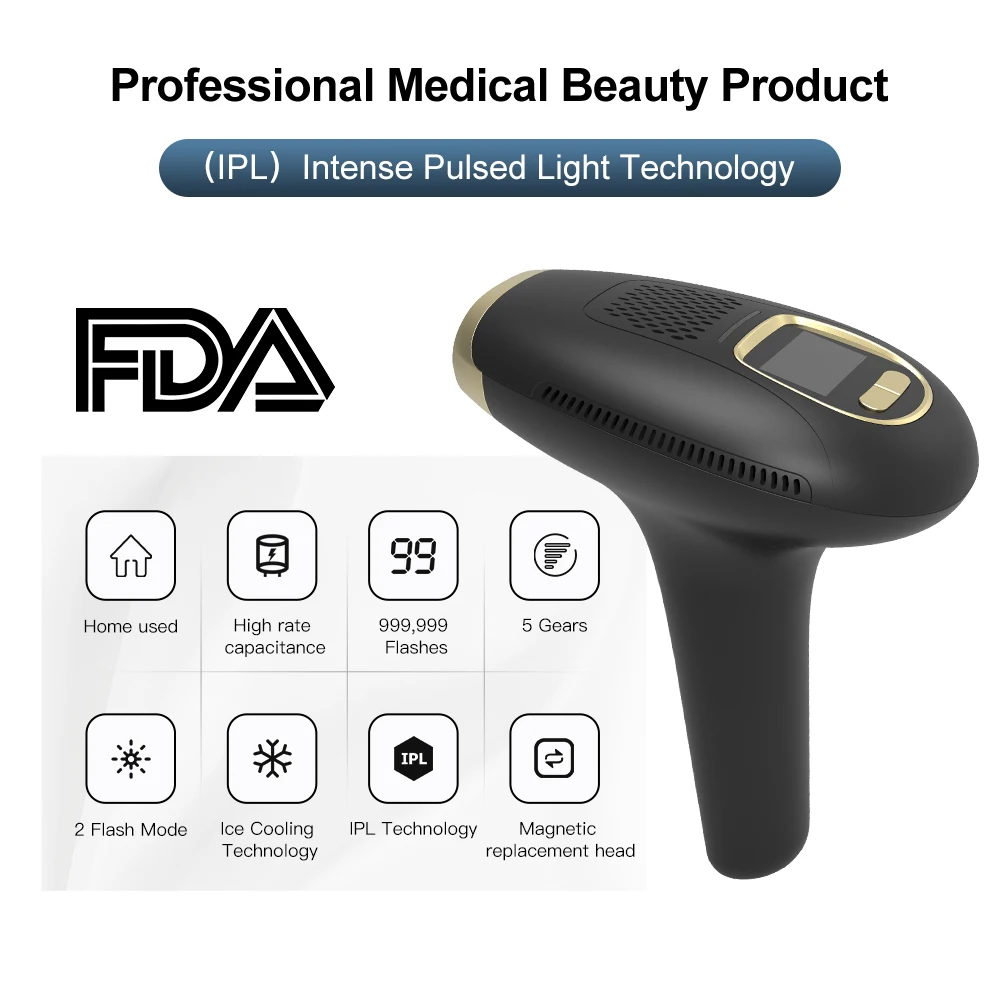 2021 New Design ipl home use hair removal laser Portable ipl ice hair removal ipl laser hair removal device for women