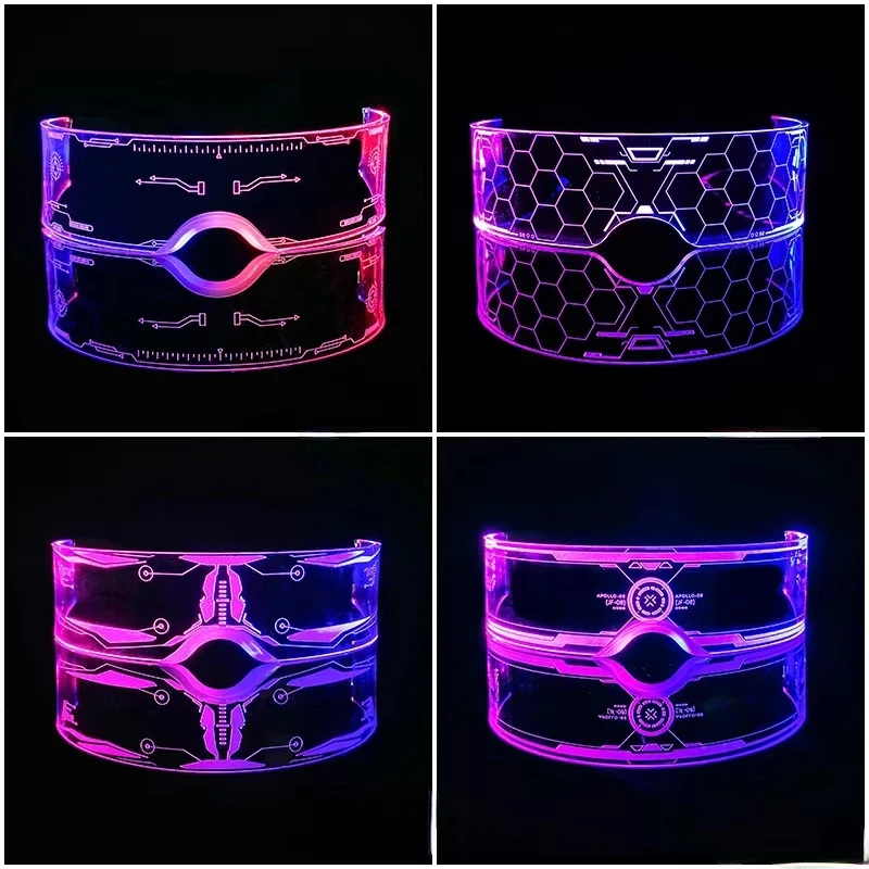 Professional Fashion Cool Led Neon Light Up Luminous Glowing  Glasses