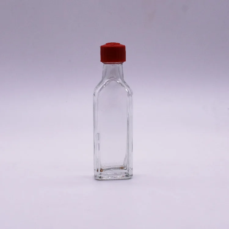 20ml mini flat safflower oil medicated Oil small mouth glass bottle with cap