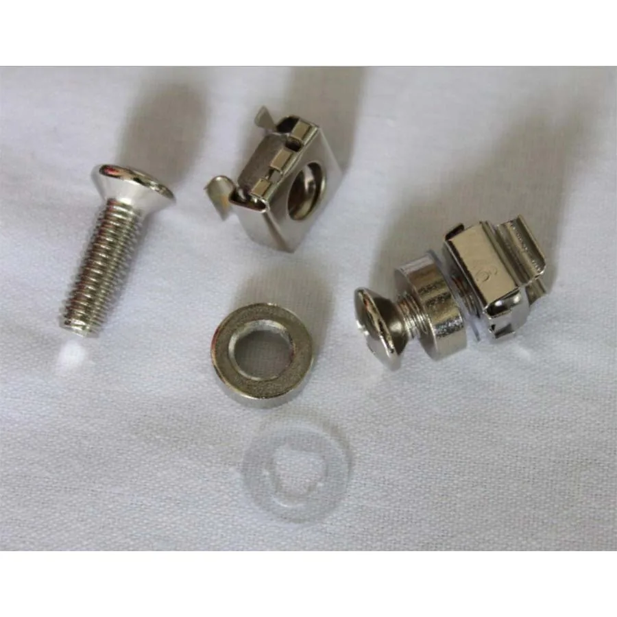 Used in Network Rack,white zinc plated M6 Caged Screws Nuts