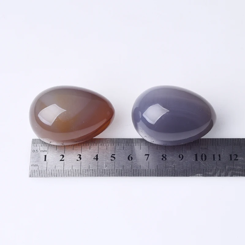 Оптовая продажа высококачественное яйцо Yoni Grey Agate натуральное целебное Хрустальное ручная резьба для подарков