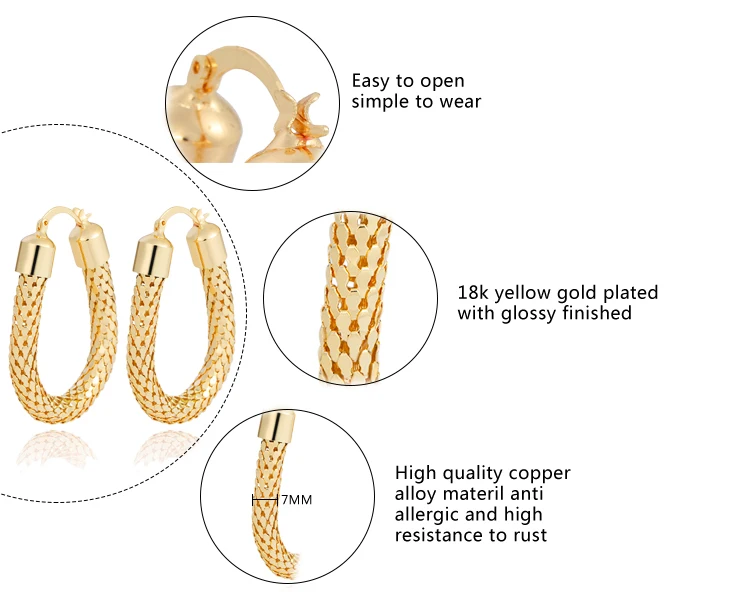 
Copper Alloy 14k Gold Color China Wholesale Cheap Price Tear Drop Earrings 