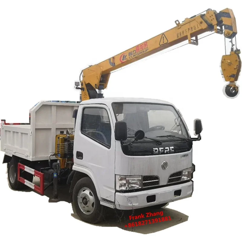 4x2 right hand drive tipper dump truck 5 ton truck with hiab
