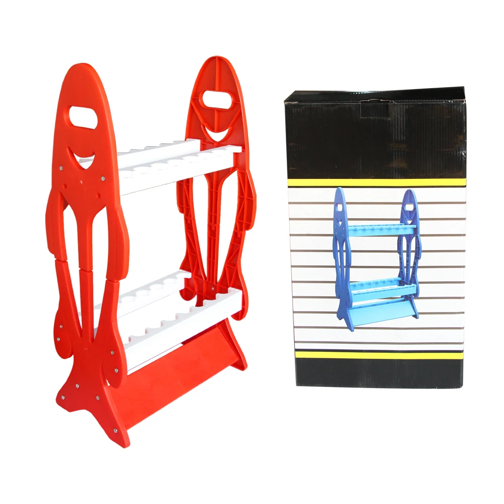 Selco 16 holes plastic Fishing double sided Rod Holder Storage fishing rod rack display stand fishing rod stand
