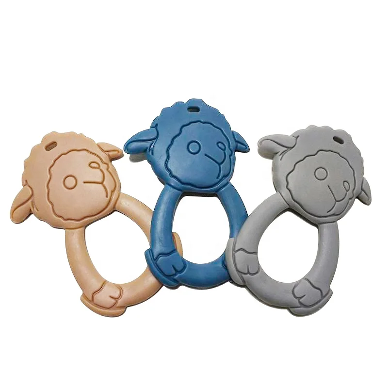 
Custom shapes colorful Baby soft silicone corner teether 