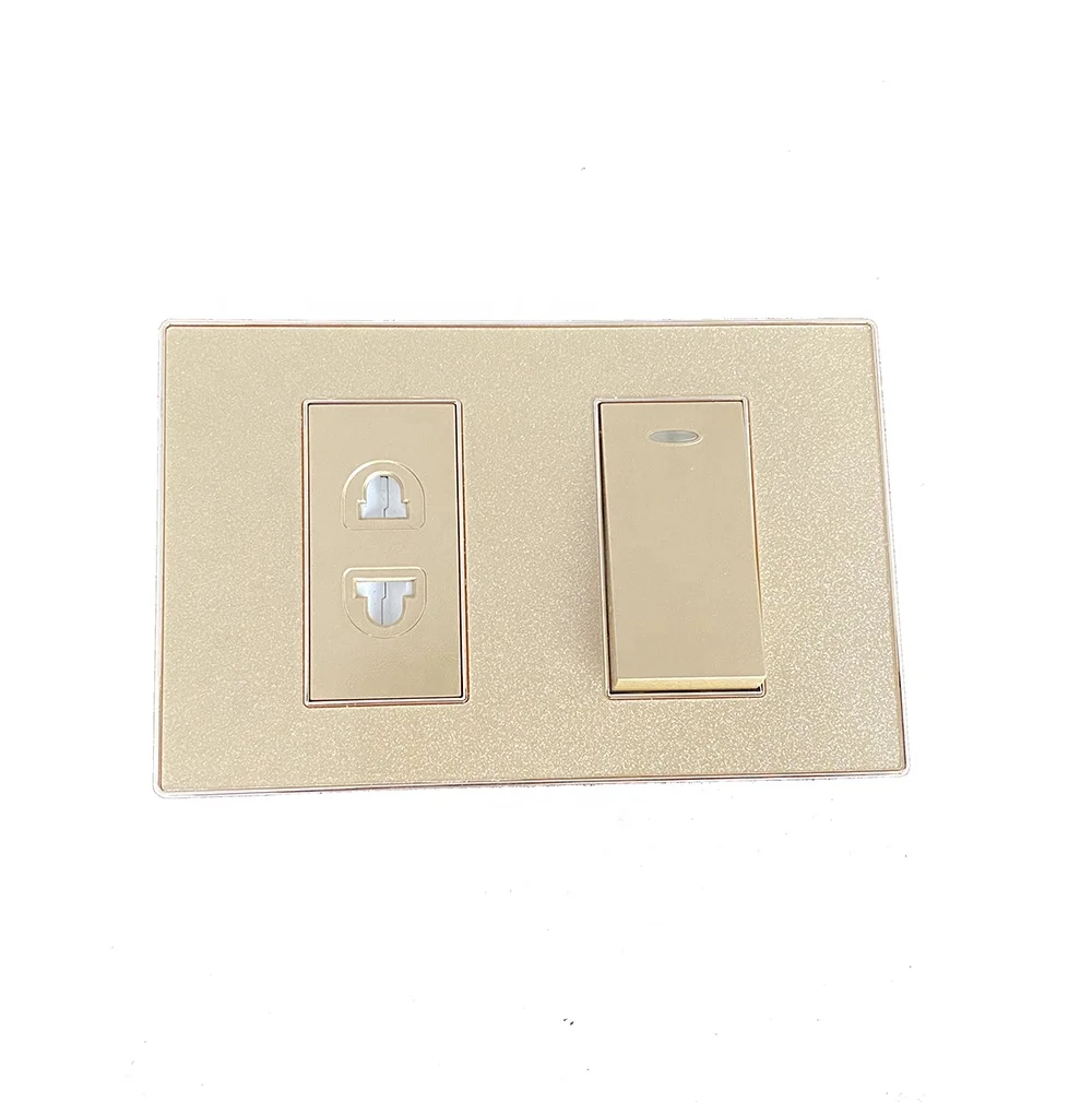 Vietnam Thailand Safety wall electrical push switch multi 118 standard switch and socket