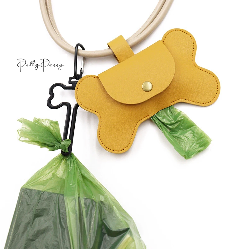 Outdoor Poop Bag Holder Anti-Fading Custom Cute Shape Dog Poop Bag Dispenser For Leash
