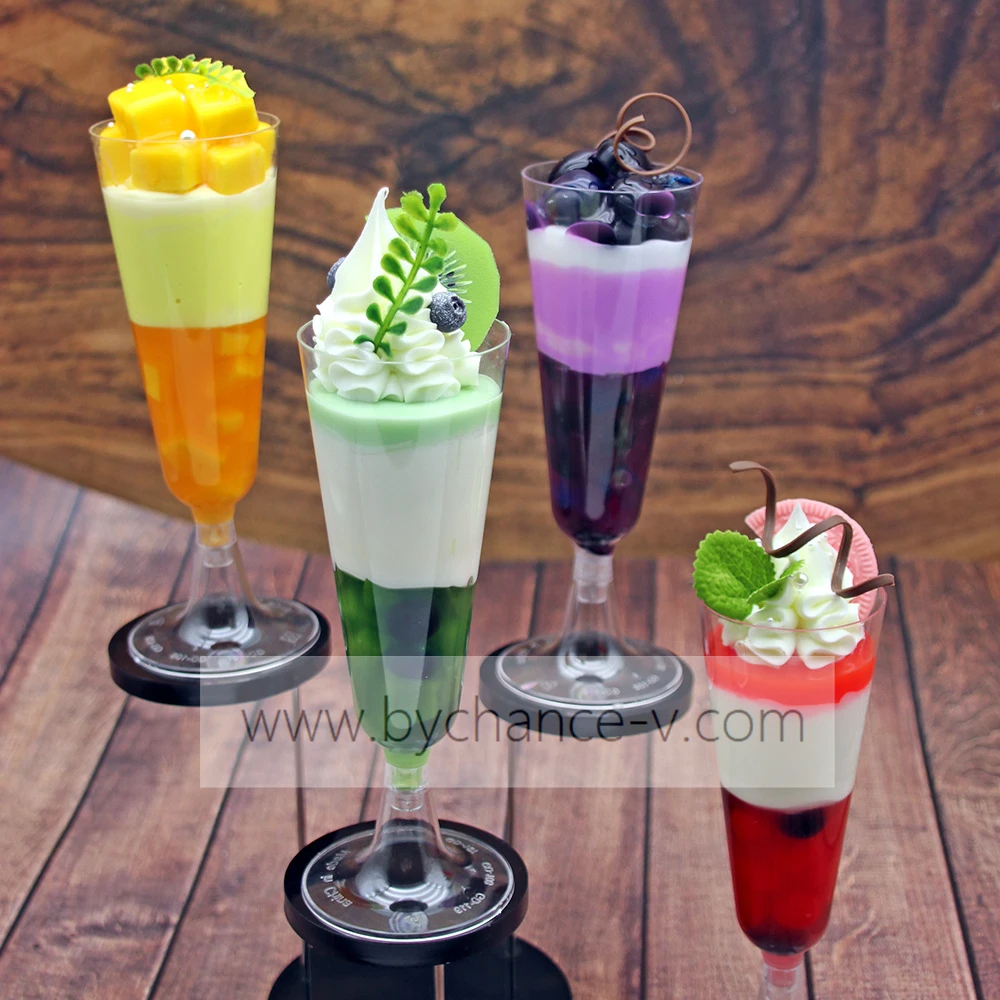 visual merchandising display dessert props artificial milkshake imitation fruit ice cream cups replica models