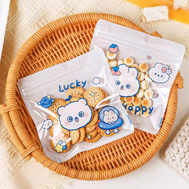 Custom Printing  3 Side Seal Sachet Pouch Ziplock Plastic Heatseal Edible Mylar Candy Biscutes Cookies Snack Food Packing Bag