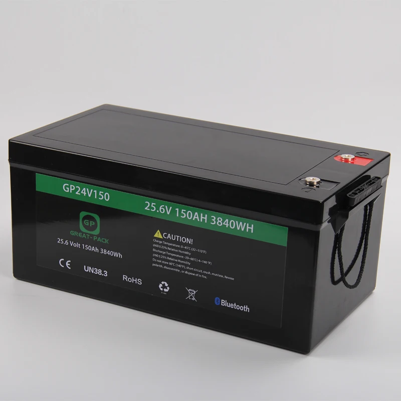 Bluetooth App Monitor portable power station lifepo4 24v 150ah 300ah lithium battery pack