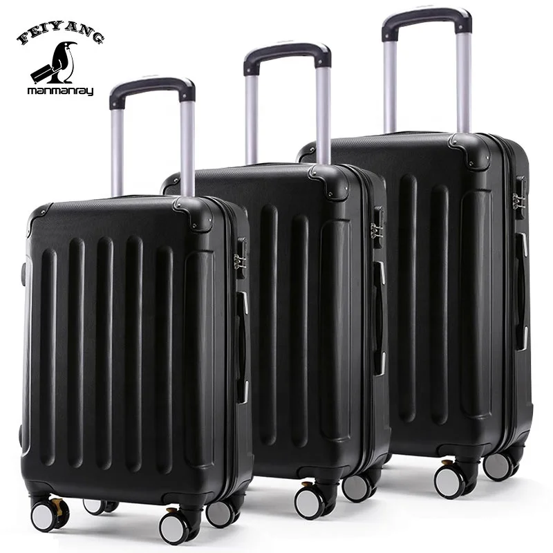 Factory wholesale ABS & PC valise travel set trolley luggage