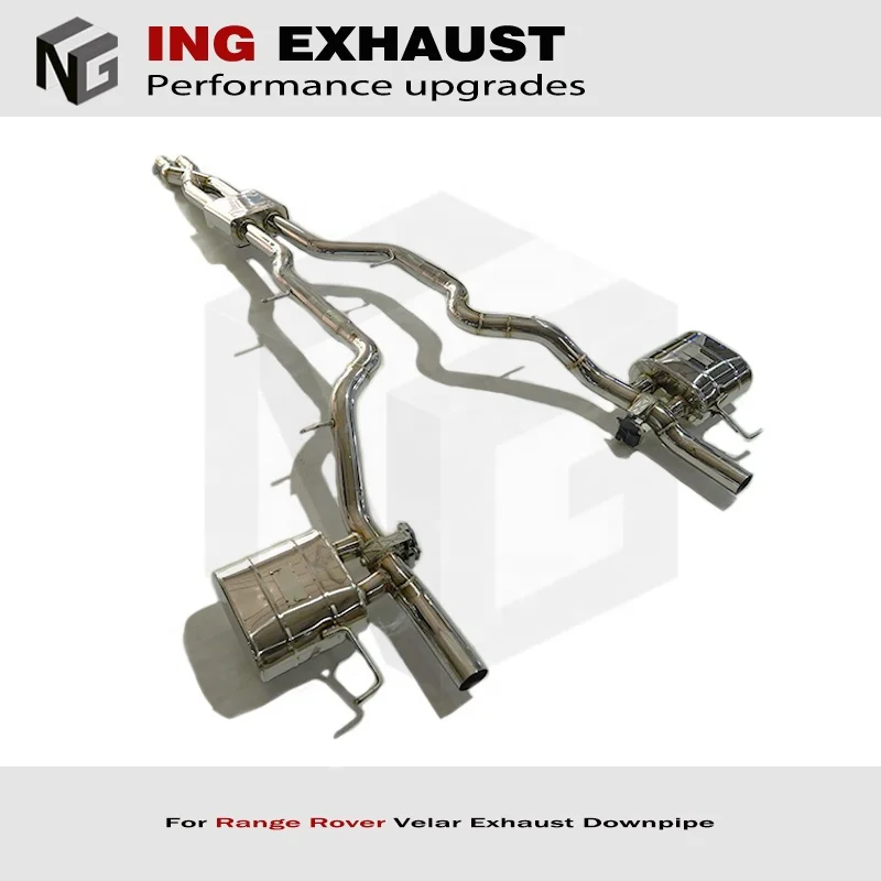 ING car exhaust pipe for 2017-up Range Rover Velar 3.0T stainless steel catback exhaust muffler with valve
