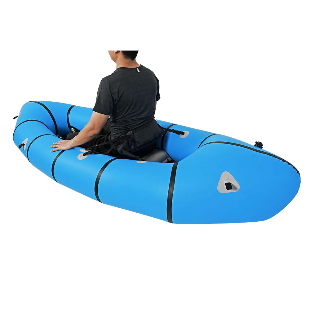 single seat kayak 210d/420d oem design inflatable foldable tpu packraft raft boat for bikerafting and whitewater