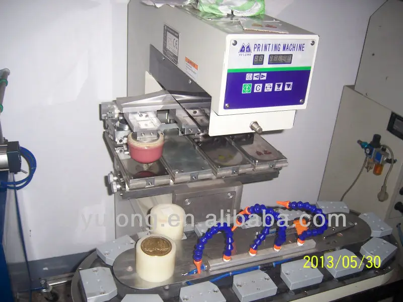 Factory Custom 4 Color Pad Printing Machine Sealed Closed Ink Cup Tampo Printer Watch Dial Pneumatic Pad Printer with conveyor