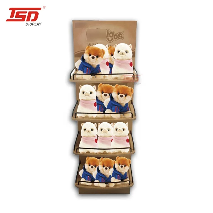 Custom store double side slatwall display,plush toy display rack,toy shop display stand