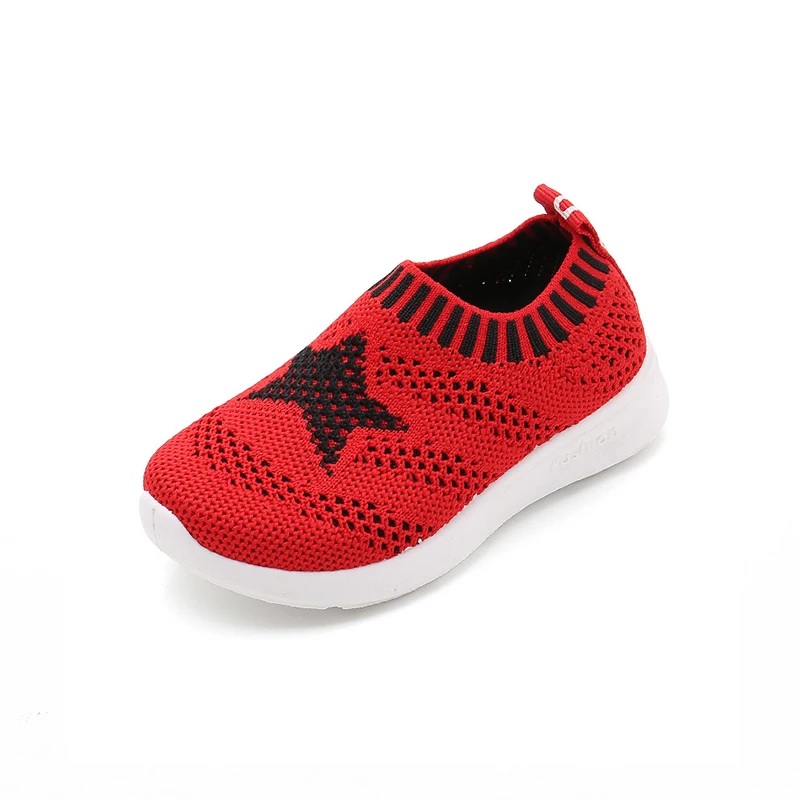 
unisex prewalkers children girls baby mesh sport flat red black toddler footwear babyshoes knit weave boys running casual shoes 