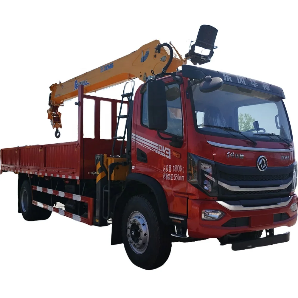 DONGFENG 8 ton mini truck mounted crane load moment indicator truck crane 4x2 truck crane remote control in Korea