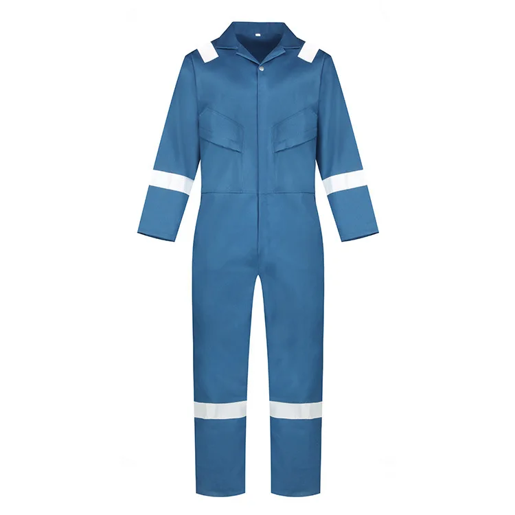 Fire Retardant Coveralls Jump Suit Flame Retardant 100% Cotton Long Sleeve Oem With High Visibility Reflective
