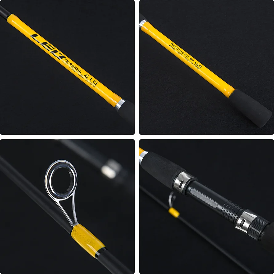 ml yellow fiberglass fishing rod glass lure ultralight surf fishing rod spinning soft action