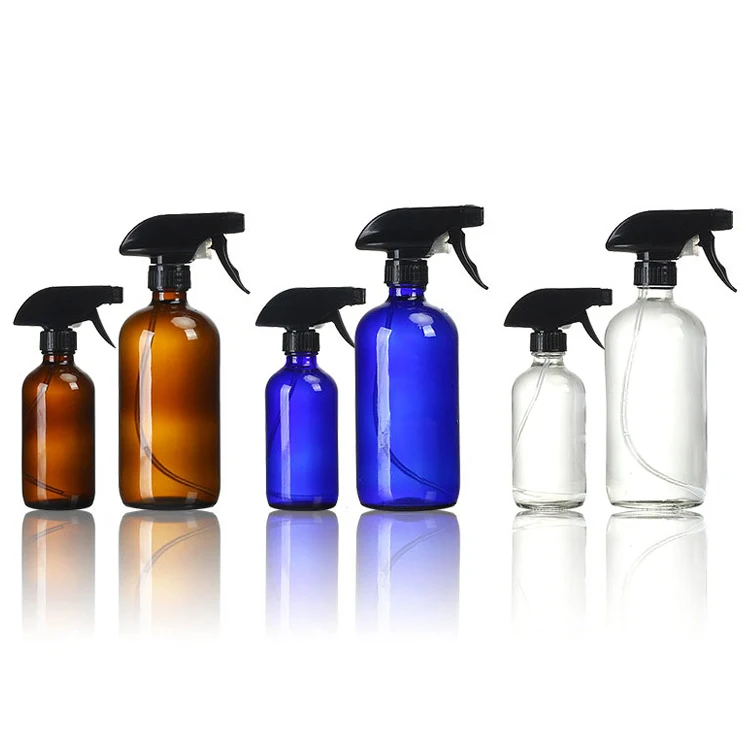 customized logo transparent  small cleaning spray bottle with trigger sprayer for Cleaning Solutions