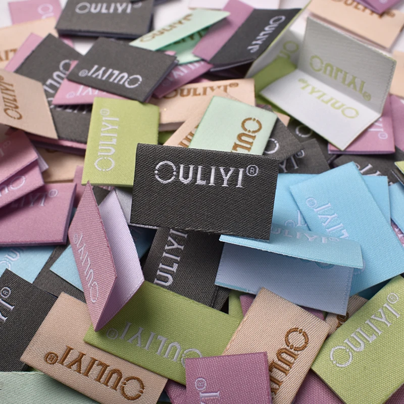 Custom Clothing Tags Garment Label For Your Brand Customized Made Woven Labels Fabric Tag For Bag Shoe