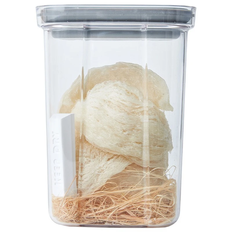 Household sealed jar transparent plastic food grade storage jar spice moisture-proof grain storage box