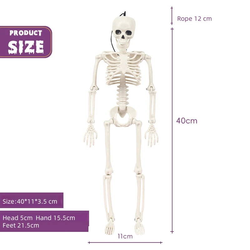New Arrivals Movable Joints Creepy Props Skeleton Bones Life Size Halloween Skeleton for Festival Party