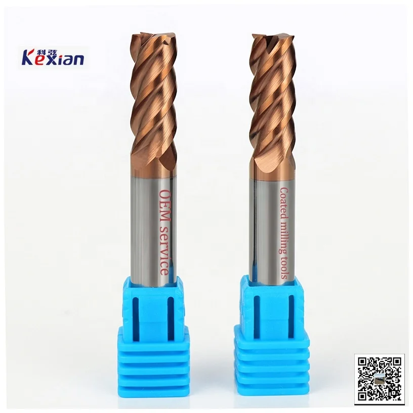2022 Good Quality Factory cutting tools for aluminum 55 Hrc Wood Milling Cutter diamond coated Sprial Square Flat end mill bits