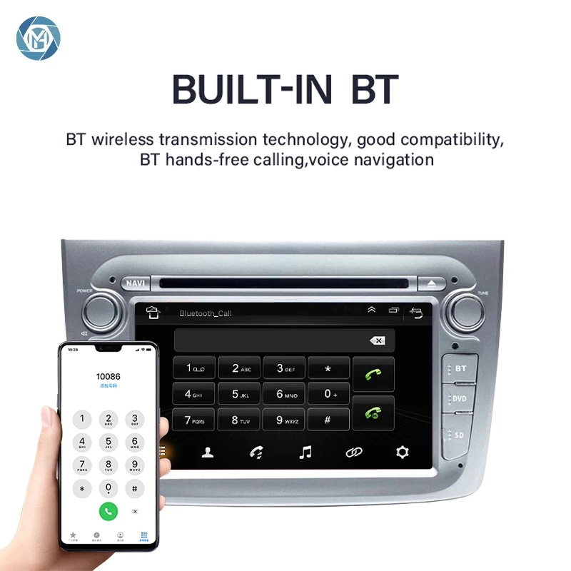 7 inch TPMS DAB DSP IPS Android  wireless CarPlay 4G car dvd player for Alfa Romeo Mito