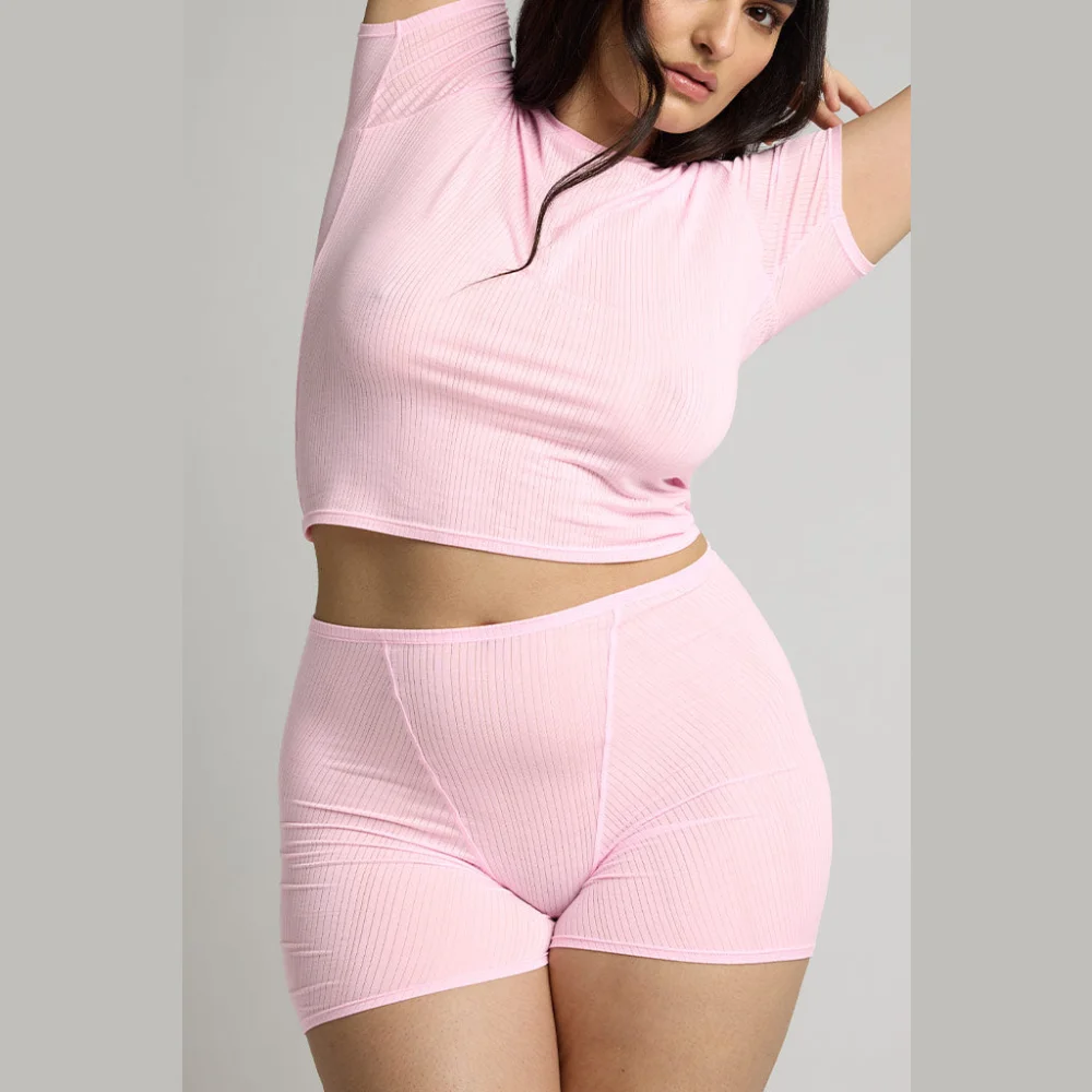 Quick Dry Sportswear Women High-Rise Soft Micro Modal Whipped Boxer Boyshort For Fitness Gym Yoga