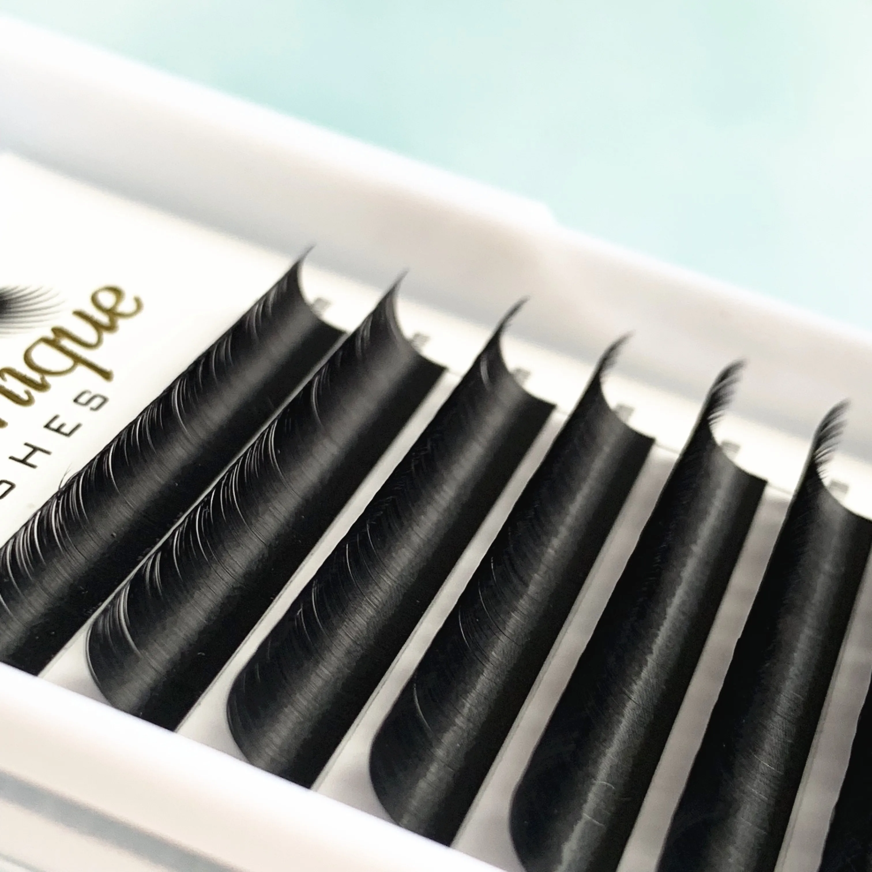 New Type Real Hand Made Deeply Black 0.05mm D curl Mixed Tray Russian volume lashes private label mink eyelashes