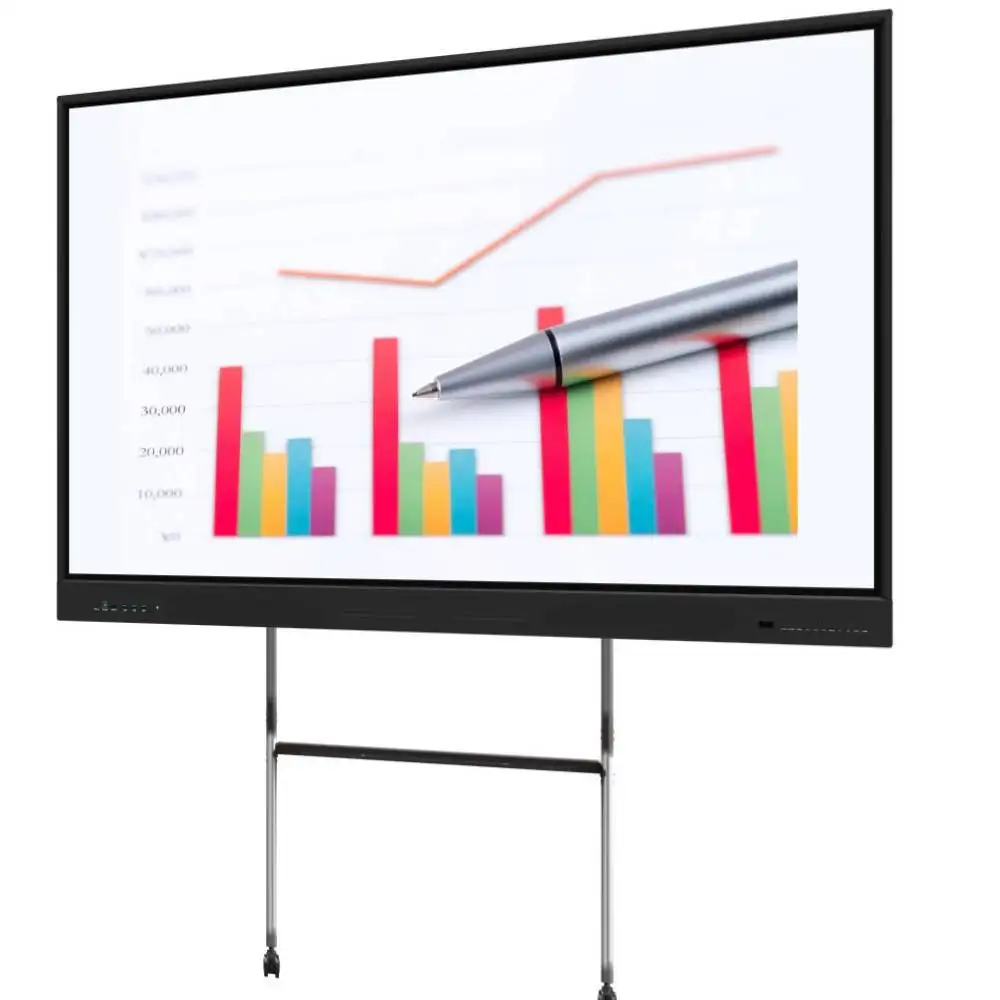 65 75 86 98 inch UHD 4K Touch Screen camera mic built in wireless share laptop pc usb type-c connection android tv  for meeting