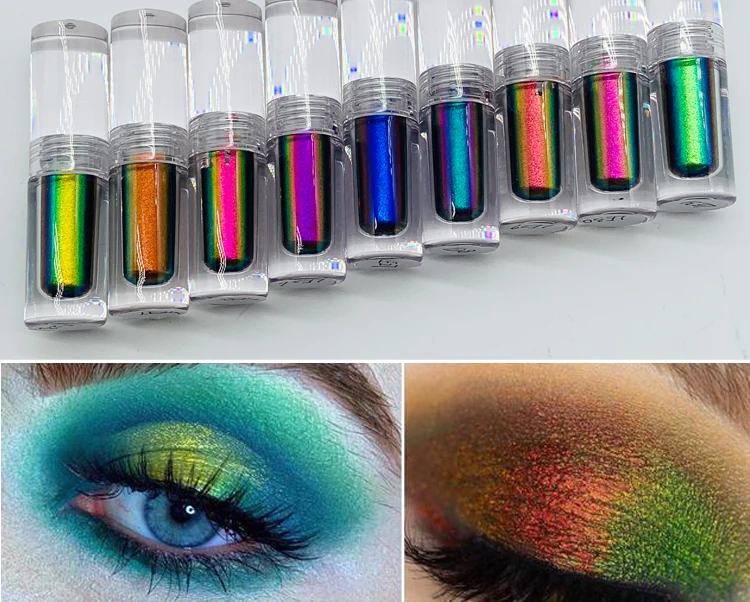 Multichrome Neon Duo Chrome Pigment Diamond Color Change Chameleon Eyeshadow Solid Chameleon Pigment Metallic Glitter