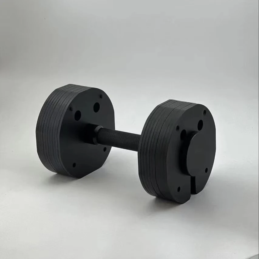 New Design Insert Type Adjustable Steel Dumbbell Detachable Professional Gym Fitness Insert Square Decagon Dumbbell Free Weight