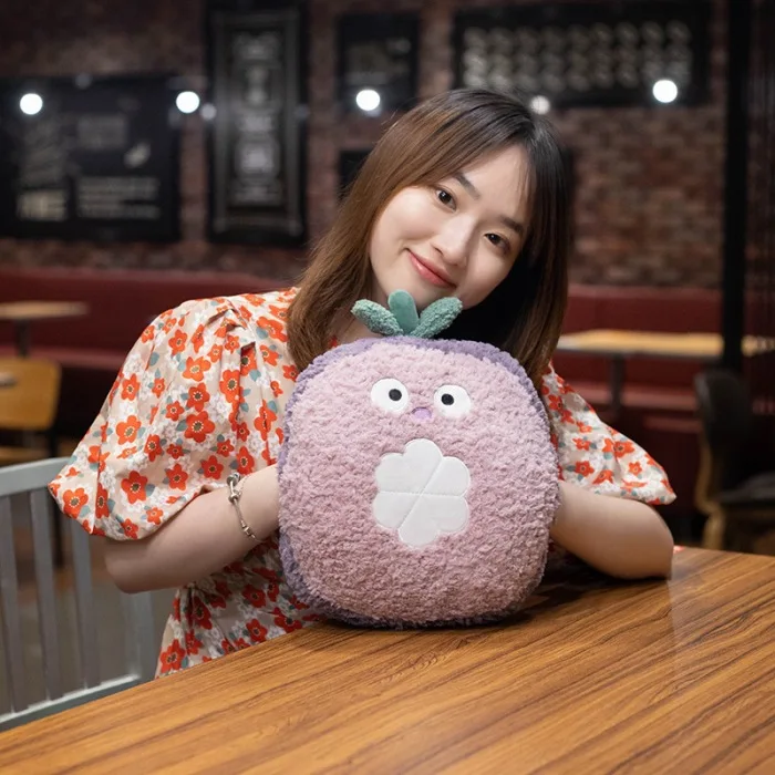 Wholesale Creative Avocado/Pineapple/Carrot/Strawberry Plush Fruit Plush Hand Warmer Pillow Stuffed Comfortable Hugging Toy