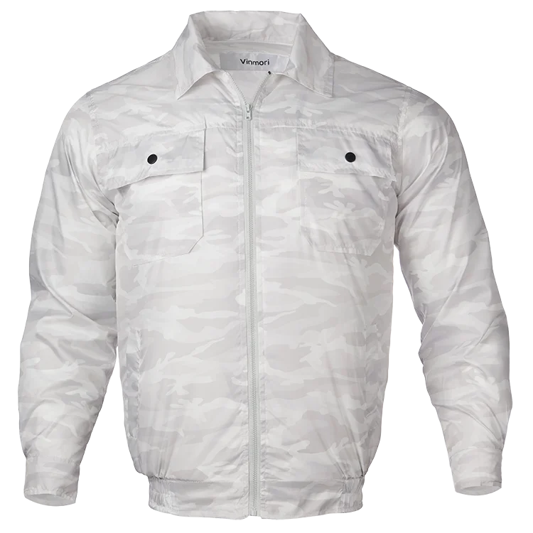 Japanese Style Cooling Vest Air Conditioned Jacket Summer Woven Print Pattern Mandarin Collar Summer Long Jackets for Men